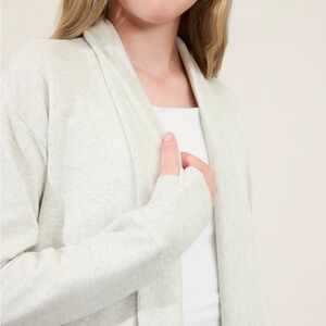 Athleta Girl Wrap ‘n Roll Cardigan Heather Grey Sz L / 12